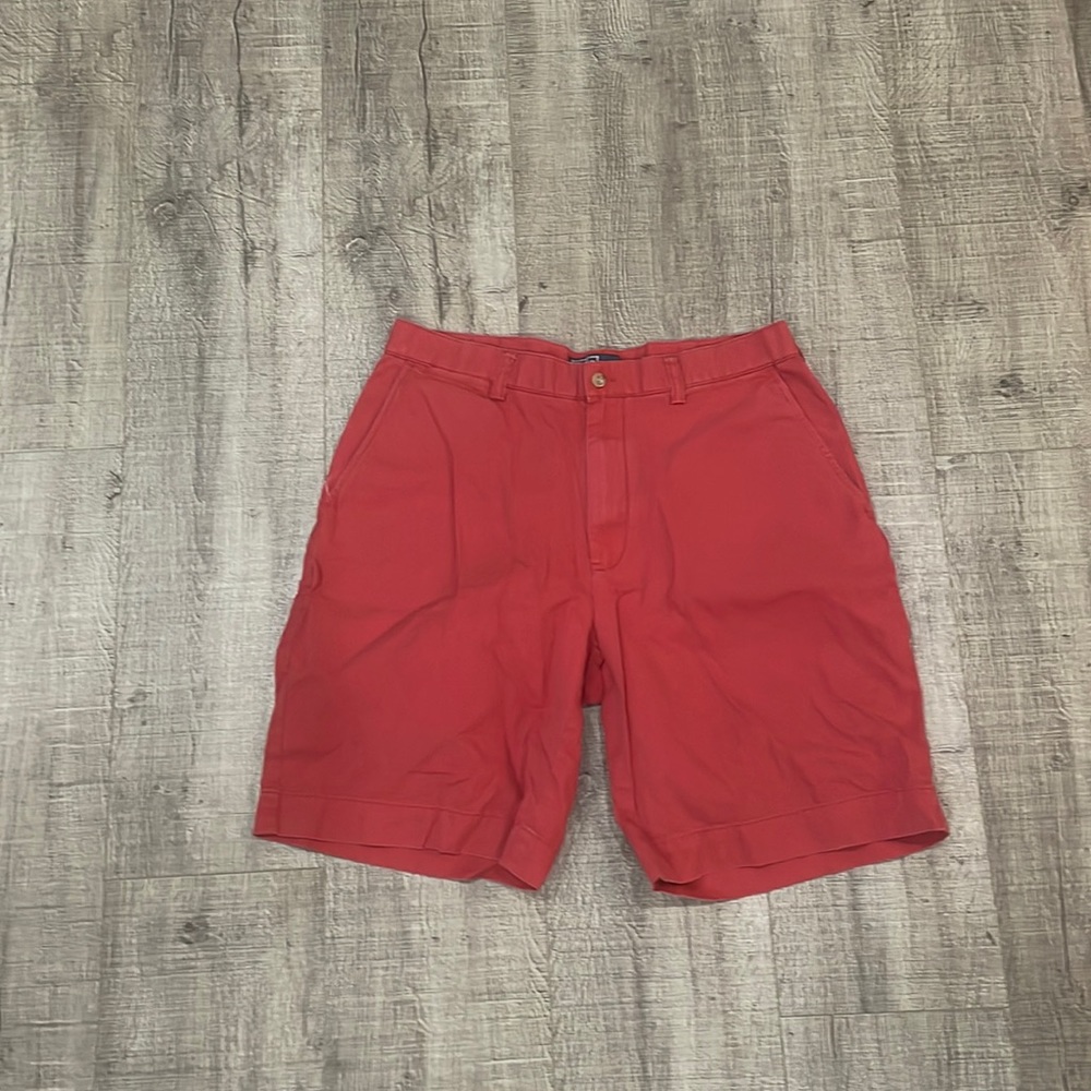 Red polo shorts
